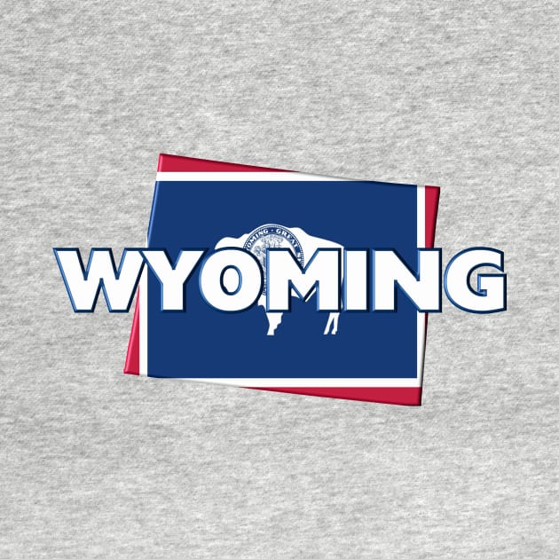 Wyoming Colored State by m2inspiration